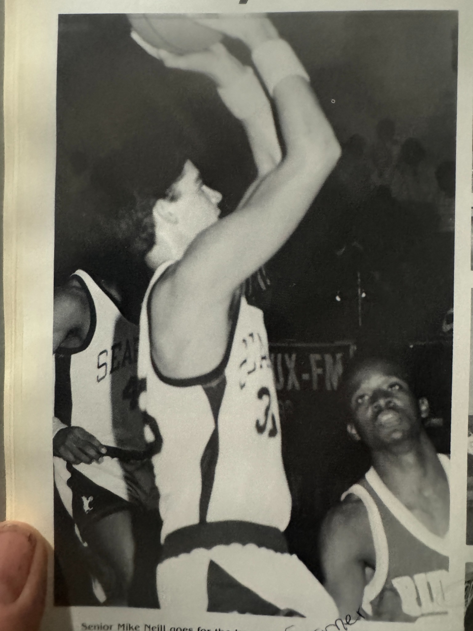 Seaford basketball player taking a shot